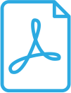Ikona dokumenta sa simbolom Acrobat pdf ocrtana plavom bojom.
